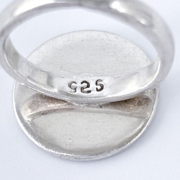 Sterling Silver Monogram Signet Ring | Size 6 | Vintage | Personalized Engraved - Picture 6 of 9